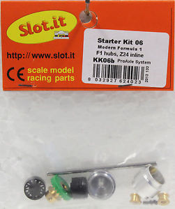 SLOT IT SIKK06B AXLE KIT-GEAR,WHEELS,BEARINGS,3/32 AXLE  1/32 SLOT CAR PART